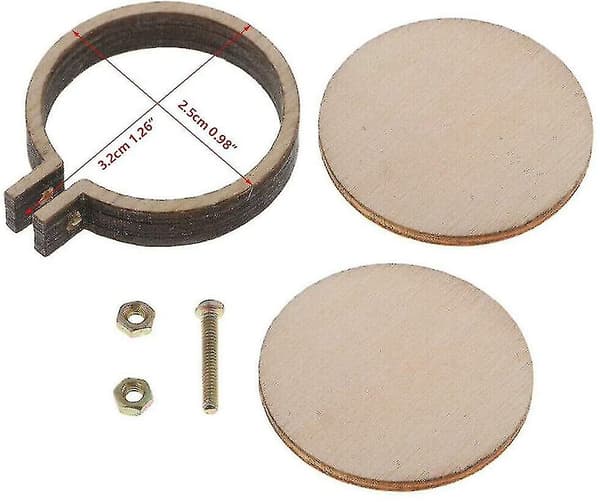 10 stk Mini Broderiramme Ring Træ Korssting Ramme Til DIY Kunst Syning