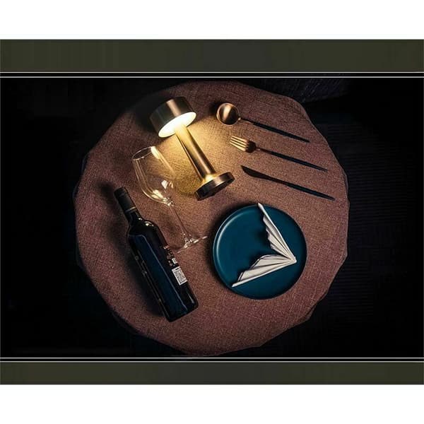Dæmpbar bordlampe, touchsensor bordlampe trådløs genopladelig 3 lysstyrker 3W LED natlampe til sengebord, sofabord, restaurant