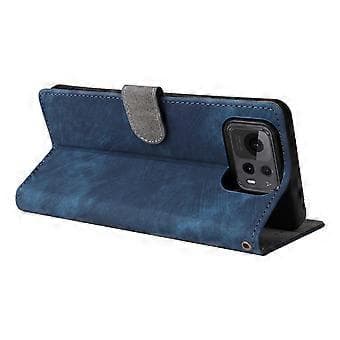 Pung-etui til Asus Zenfone 12 Ultra 5G med RFID-beskyttelse, PU-læder, visningsstativ Blå