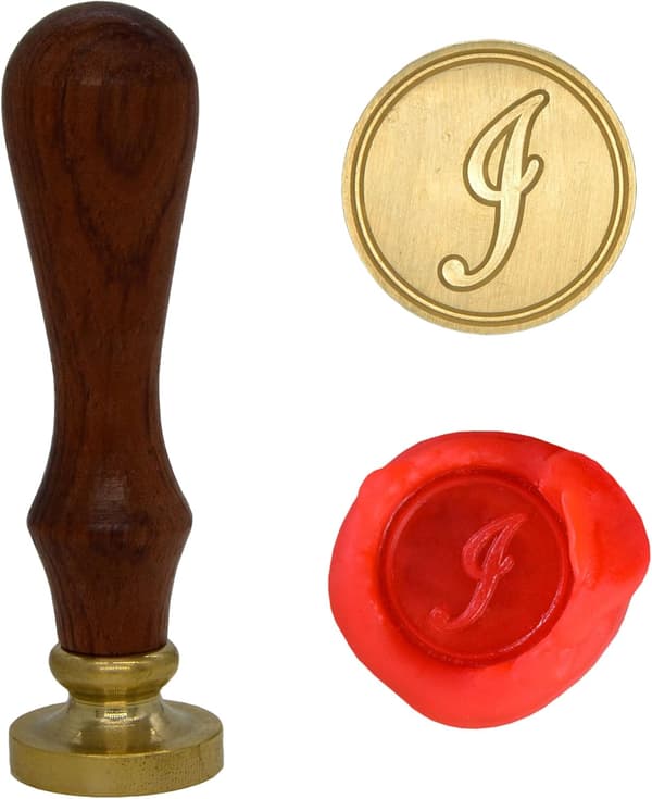 Voksseglstempel forsegling voks klassisk initial alfabet retro tre Z001 I -