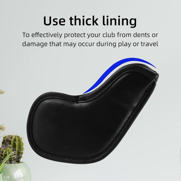 Golf Iron Covers 10pcs Golf Iron Head Covers Leather Golf Iron Cover Set Golf Iron Head Covers With