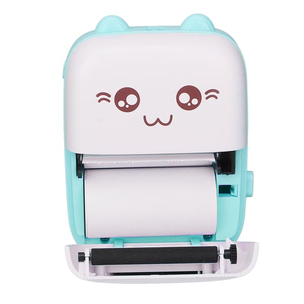 Mini Printer Portable Pocket Mini Printer Wireless Self-Adhesive Thermal Printer for Photo Pictures Office Receipt Label Note Blue