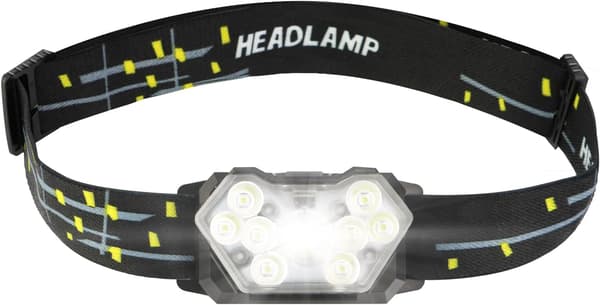 LED Headlamp, Super Bright Lightweight LED Headlamp with 6 Lighting Modes, Battery Powered Waterproof LED Headlight