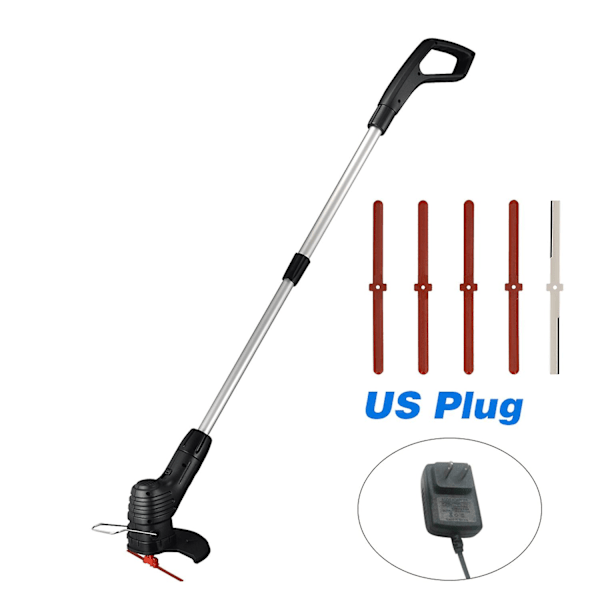 Sladdlös Elektrisk Grästrimmer Handhållen Portabel Lättviktstrimmer Uppladdningsbar Elektrisk US Plug