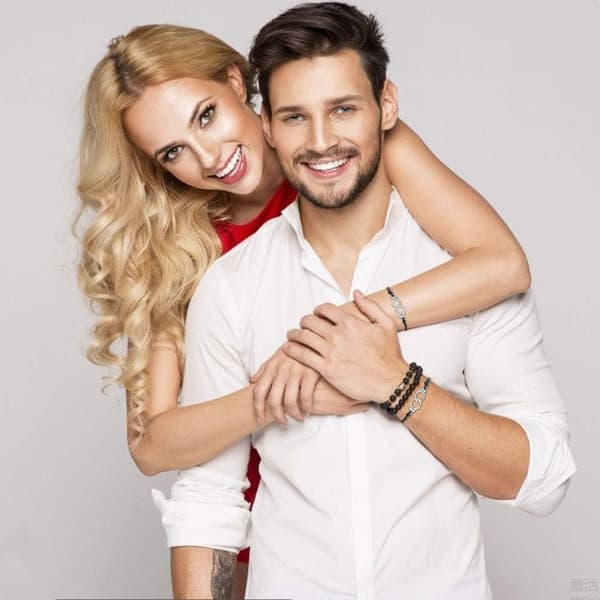2 st Handbojor Charm Vävda Rep Vänskap Armband Par Bes