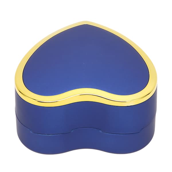 Ring Gift Box Soft Flocking Thermoformed Lighting Portable Jewelry Storage Box for Anniversary Engagement Navy Blue