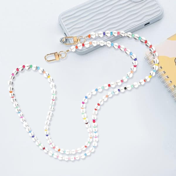 Beaded Phone Charms Beaded Phone Chain Lightweight Phone Lanyard Wrist Strap