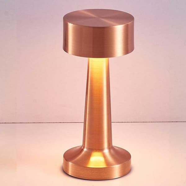Retro oppladbar bordlampe dimmer kobber