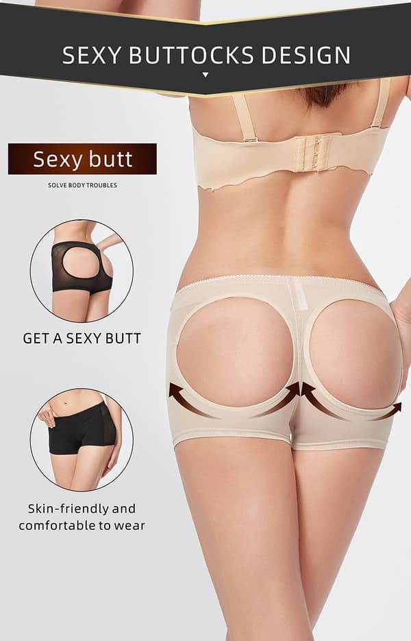 M, Butt Lifter Undertøj Shapewear Kropsformende Mavekontrol Bukser