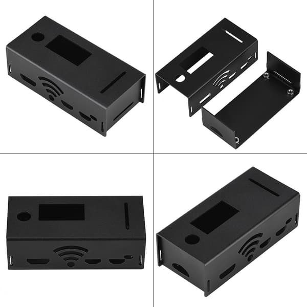 Alumiiniseoksesta valmistettu kotelokotelo Raspberry Pi ZEROlle, musta