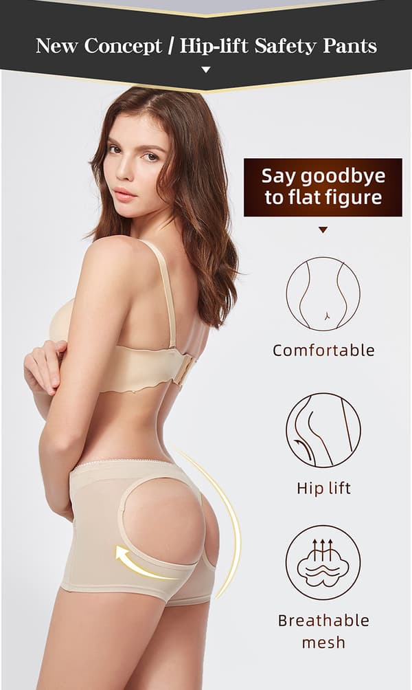 L, Butt Lifter Undertøj Shapewear Kropsformende Mavekontrol Bukser
