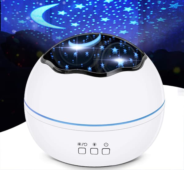 LED Star Projector Night Light Galaxy Projector for Room Lighting Projector for Bedroom Bedside Lamp 8 Lighting Modes Adjustable Brightness 360° Rotation
