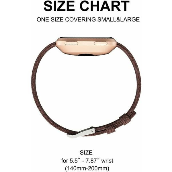 1 stk Fitbit Versa 2 armbånd, vevd bånd, justerbart erstatningsarmbånd, sportstilbehør for Fitbit Versa 2 smartklokke (kaffe)