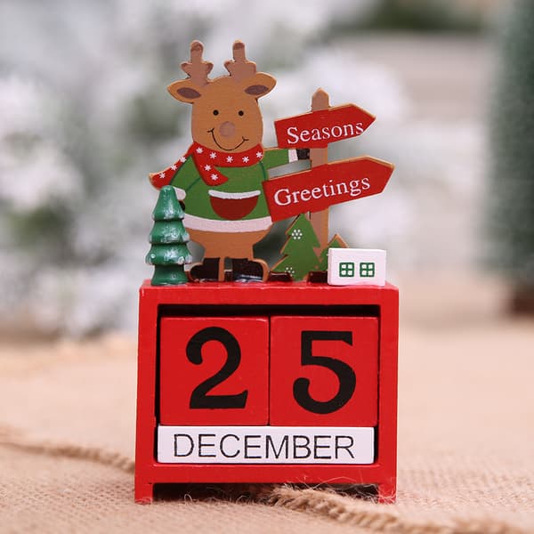 3 stk. julekalender i tre, håndverksdekorasjon, jul