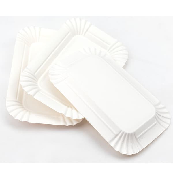 30-pack vita kartongbrickor - Serveringsbrickor för bakverk/äggmuffins/måltidspaket