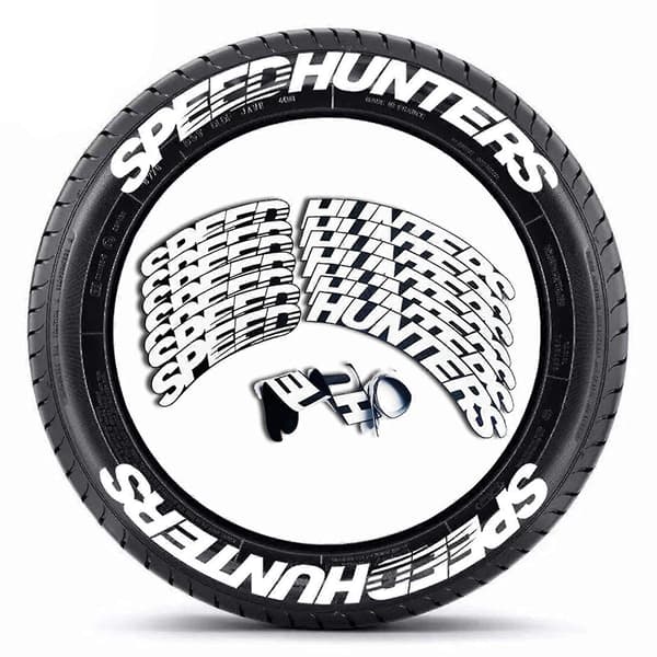 16x Speed Hunters Sticker Cool Wheel Hub Styling Universal Fit Motorcycle Car White