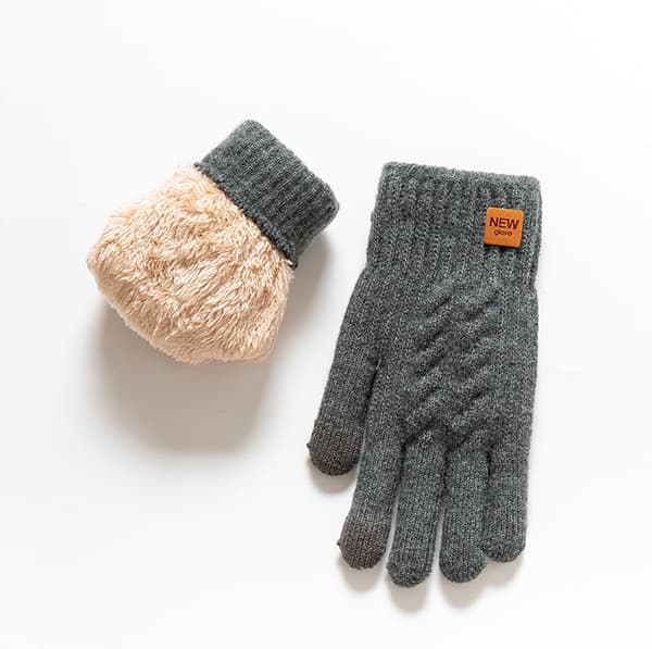 Unisex Isolerade Handskar - Varma och Bekväma - Med Tjockt Fleecefoder - Femfingerdesign - Passar Alla