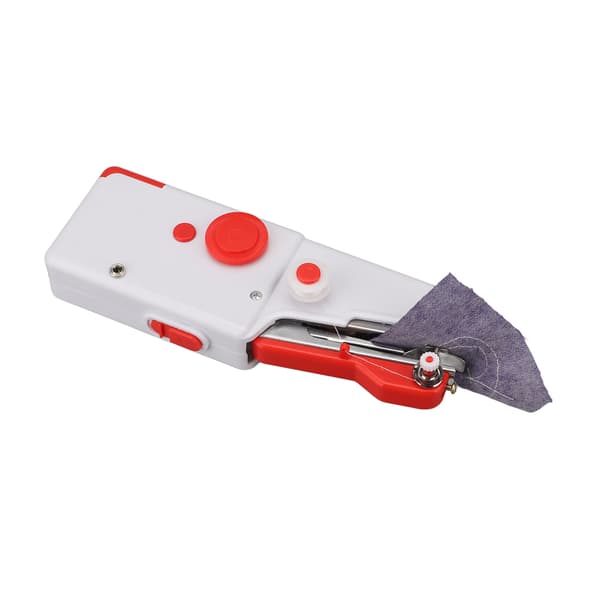 Handheld Sewing Machine Mini Professional Battery Powered Ergonomic Portable Electric Sewing Machine for Beginners Red