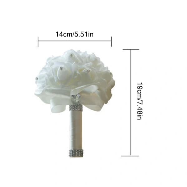 Brudebukett med holdbare ROSA blomster rosa[XJ]