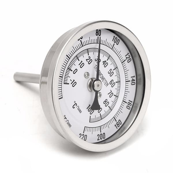 Metallstang Ølbrygging Termometer 3 Tommers Dobbel Skala Termometer Kit