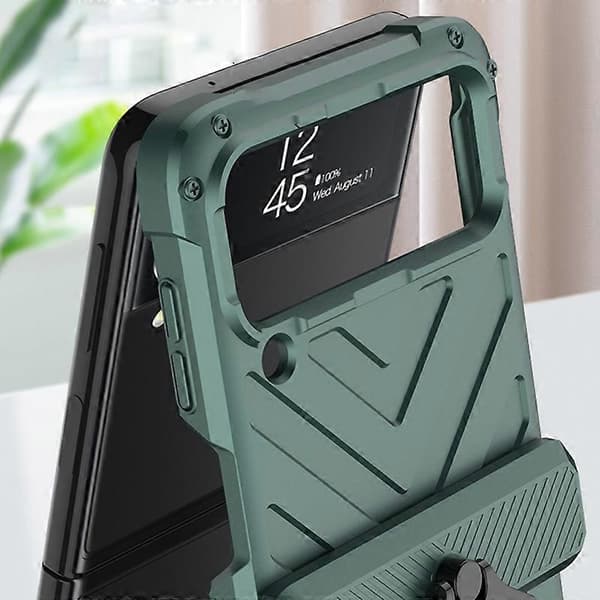 For Samsung Galaxy Z Flip4 GKK Skyvbart Camshield Magnetisk Pansret Flip-deksel