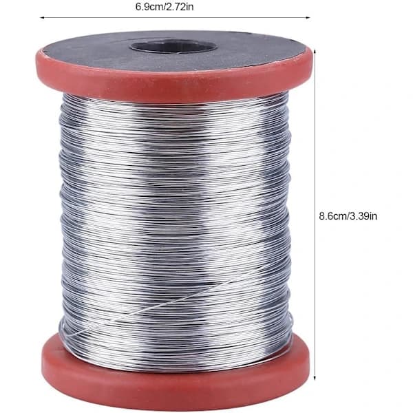 1 rulle 0,5 mm 500G jern/rustfri ståltråd, også til bikube