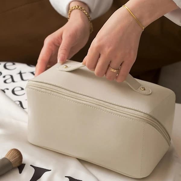Stor makeuptaske, rejse makeuptaske, kosmetiske rejsetasker, makeuptaske til kvinder og piger [CO]