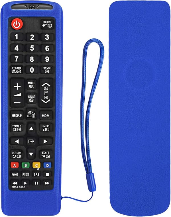 (Blå) Silikonbeskyttelsesdeksel for Samsung Fjernkontroll, AA59-0