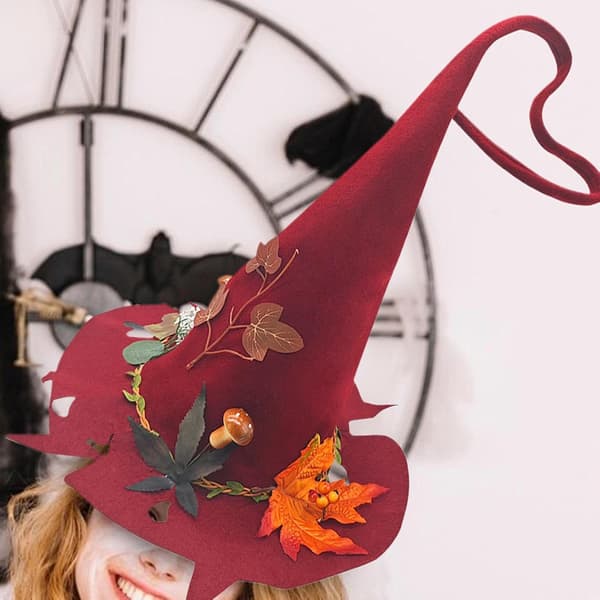 Heksehat Halloween pandebånd kostumefest filt inkl. -