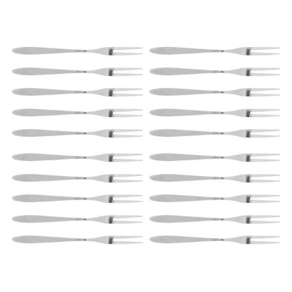 20 Pcs/Set Stainless Steel Fruit Fork Comfortable Long Handle Cake Dessert Fruit Forks