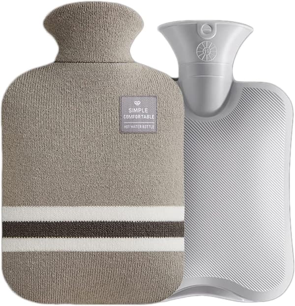 2 liters varmvattenflaska Grå Gray