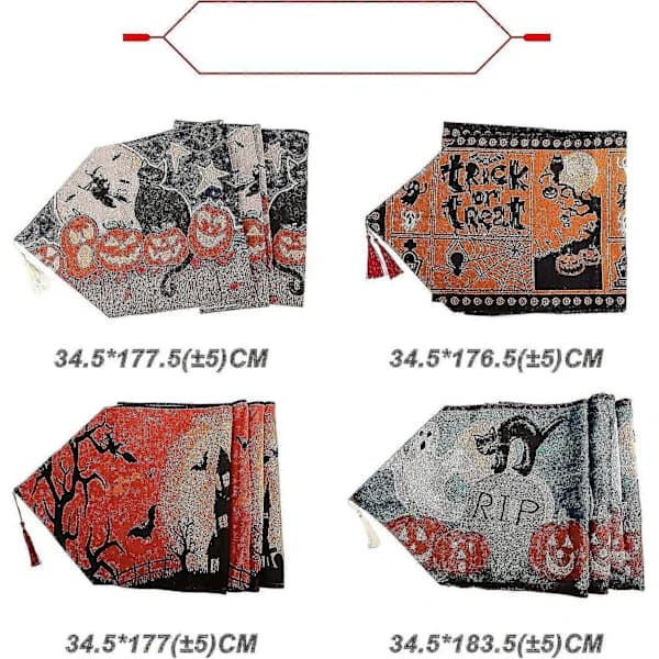2025 Halloween Tablecloth, Table Runner Halloween Decoration Home Table Runner Halloween Party Decoration