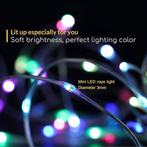 Rope Light, 10m, 100 LEDs, RGB Color Changing, Outdoor Use