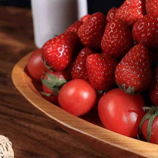 Rotfat, hjerteformet serveringsfat i tre, for frukt, brød, salat