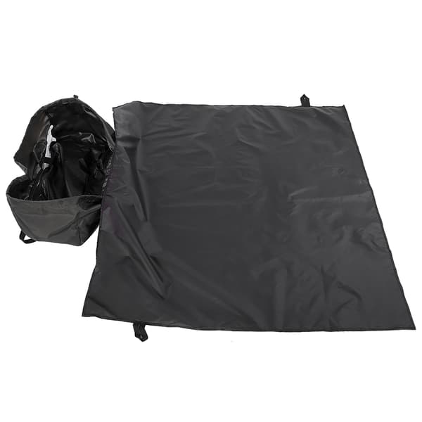Klatrereb Kit Taske Sammenklappelig Skulderrem til Udendørs Camping Vandring (Sort)