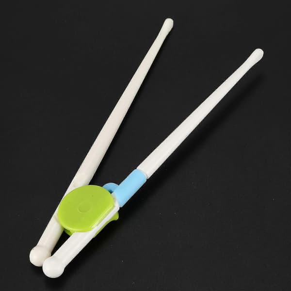 1 Pair Kids Beginner Chopsticks Training Aid Easy To Use Hot Colors: Green
