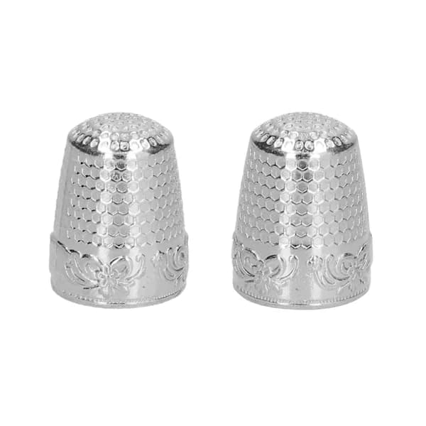 10 Pcs Thimble for Sewing Prevents Needle Slippage Abrasion Resistant Anti Rust Durable Thimble Silver[CO]