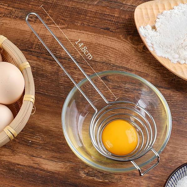 En sølvproteinseparator i rustfritt stål, eggeplommeseperator