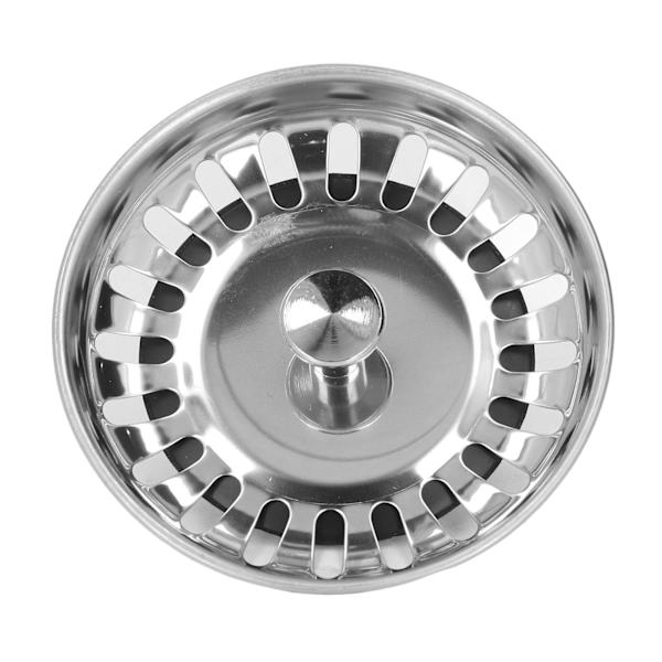 Sink Basket Strainer Replacement Thickened Stainless Steel Sink Strainer with Bottom Plug for Home