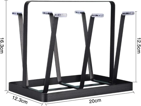 Metallbestikkavløp, svart, koppholder, rustfri, for krystall