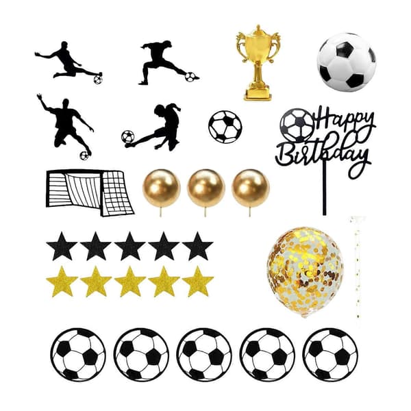 Fodbold Kagepynt Tilbehør Cupcake Toppers til Fest Fødselsdag Fars Dag