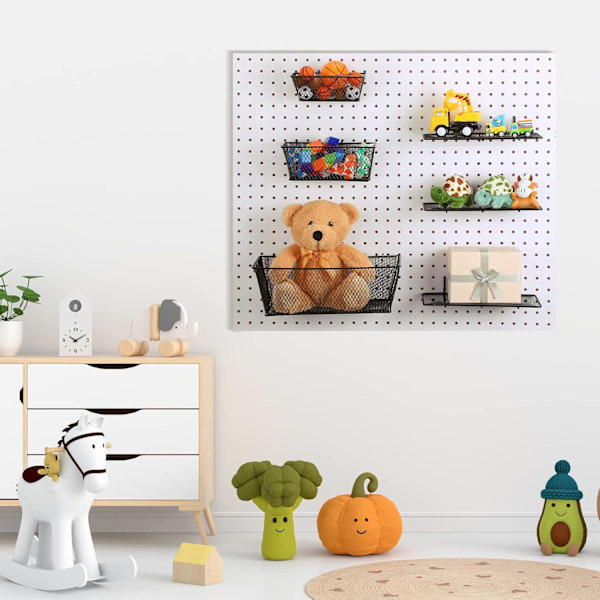 6 stykker pegboard-kurve vægstørrelser til håndværk (sort) sort Black