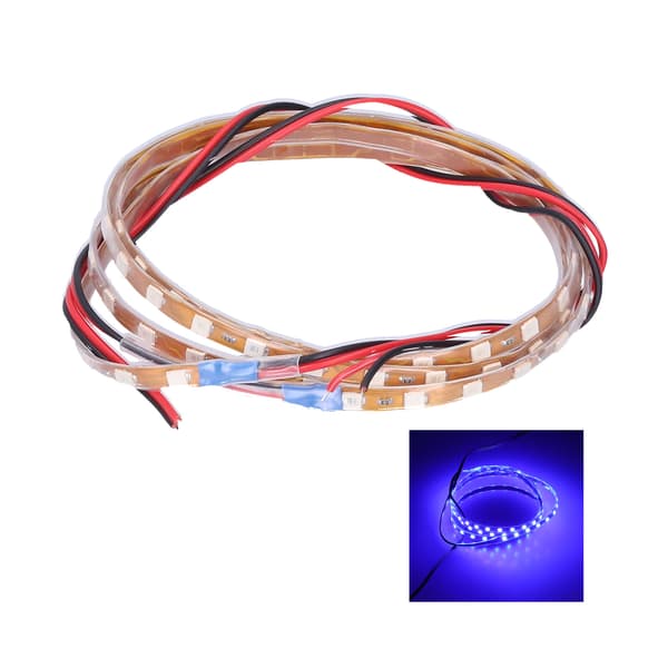 90 cm LED Strip 90 Lamp Chips Decorative Ambient Lighting 12V Universal for Car Motorcycle Blue Light