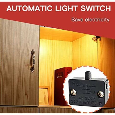 Automatic Cabinet Door Switch, Automatic Cabinet Lighting Switch, Furniture Countertop Light Switch, 6 Pieces (FMY)