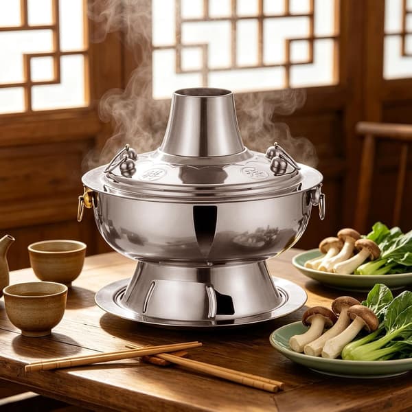 hot pot kull rustfritt stål kokekar med jevn oppvarming sølv 30cm Silber 30cm