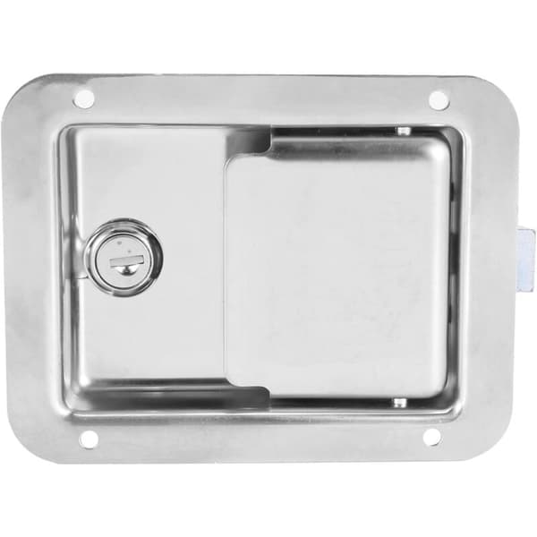 Hardware 2-pack Stainless Steel Paddle Spring Latch with Lock and Key - Easy Flush Handle for RV Door Trailer