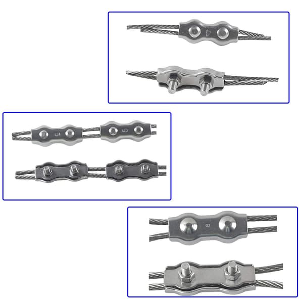M2 Duplex Clips Kabelbindere 304 Rustfrit Stål Duplex Linjeklemmer