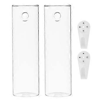 2 Pcs Wall Vase Hanging Planter Wall Mounted Vase Glass Container Flower Planter for Home