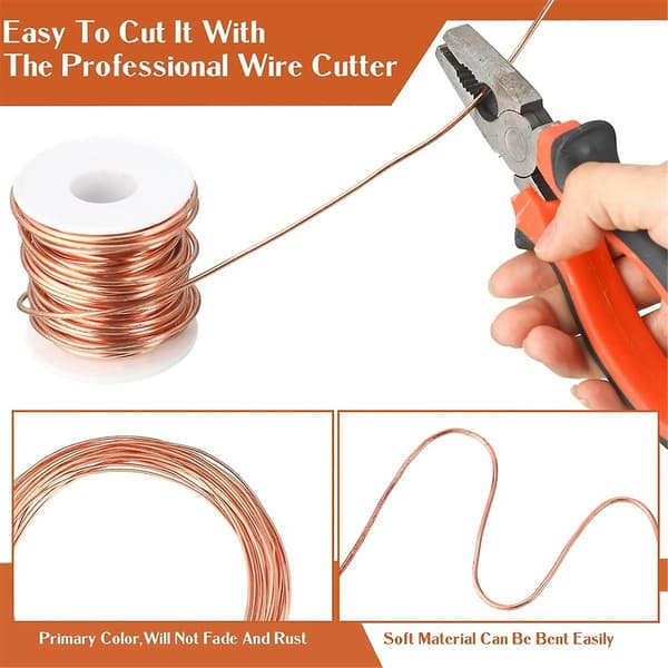 Soft Copper Wire For Electro-Cultivation Plants Bare Copper Wire, 1 Pound Spool, 24 Gauge, 0.020 Inch {db} As Shown As Shown