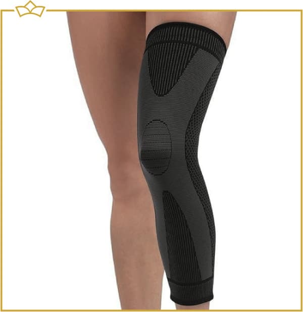 ATTREZZO® Compression Support for Legs - Compression Sock - Compression Stocking - Sleeve - Socks - Black - Size L